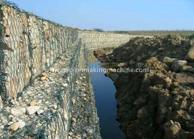 ซื้อ PVC Gabion กำแพงหิน / กำแพง Gabion ก่อสร้างลวดความแข็งแรง 100x120mm ตาข่ายขนาด การผลิตออนไลน์