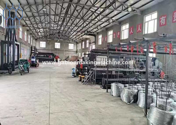 4.0mm 110x135mm Gabion Mesh Machine ระบบควบคุมเครื่องยนต์ PLC