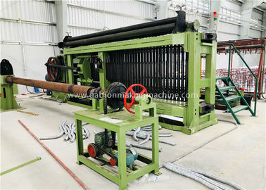 เครื่องขดลวดอัตโนมัติครบวงจร 100x120 มม. Gabion Mesh Machine PLC ควบคุมติดตั้งง่าย