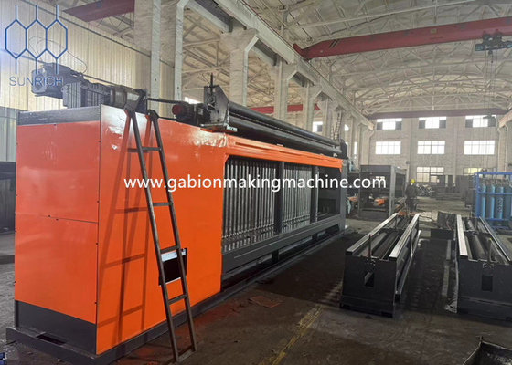 สายเครื่อง Gabion อัตโนมัติเต็ม จากการขัดเส้นใยไปยังการบรรจุ - 6 มม ความจุของสายใย