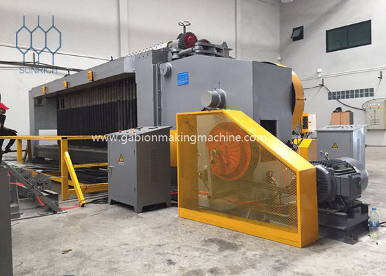 Five Twist Automatic Plc ระบบควบคุม Gabion Mesh Machine สำหรับความกว้างการทอผ้า 4500mm